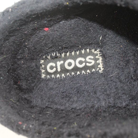 Crocs Black Classic Clogs Faux Fur Lining Junior Child Youth Shoes #128 - Picture 8 of 8